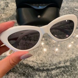 NWT-DIFF Cleo White Cateye Sunglasses